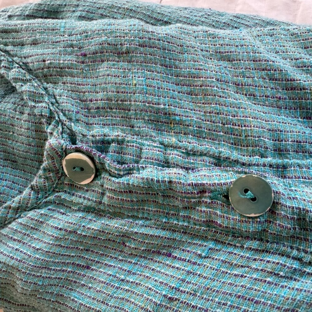 Flax Turquoise Button Top - Picture 9 of 9